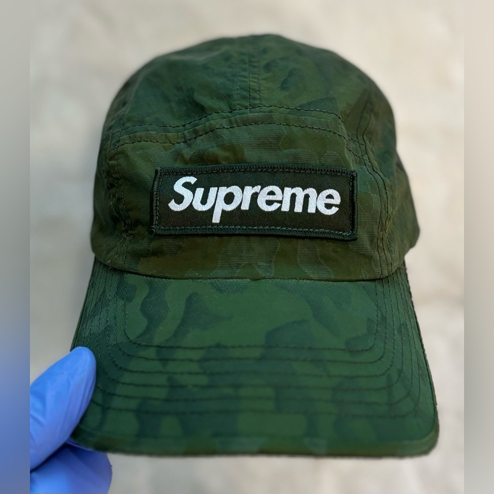 Supreme Overdyed Camo Nylon Camp Cap